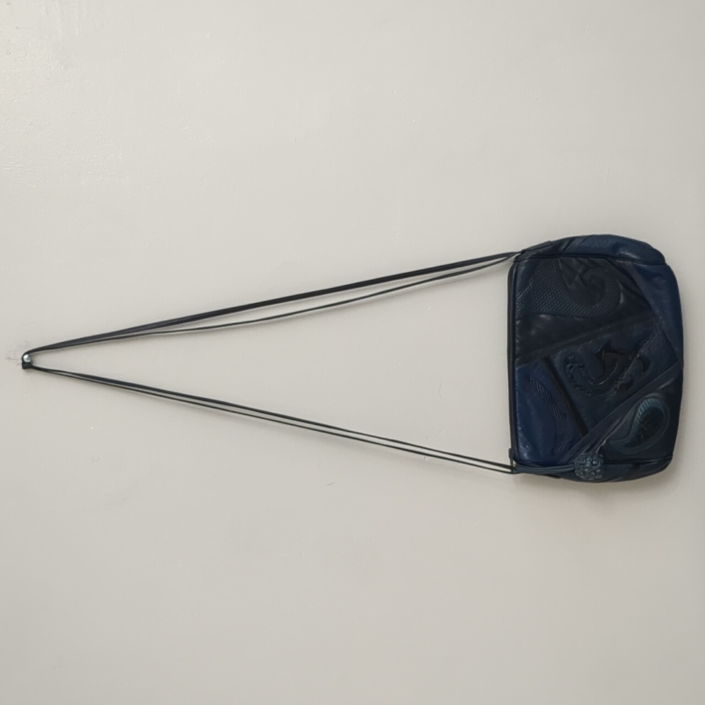 Shariff Embossed Leather Crossbody Bag